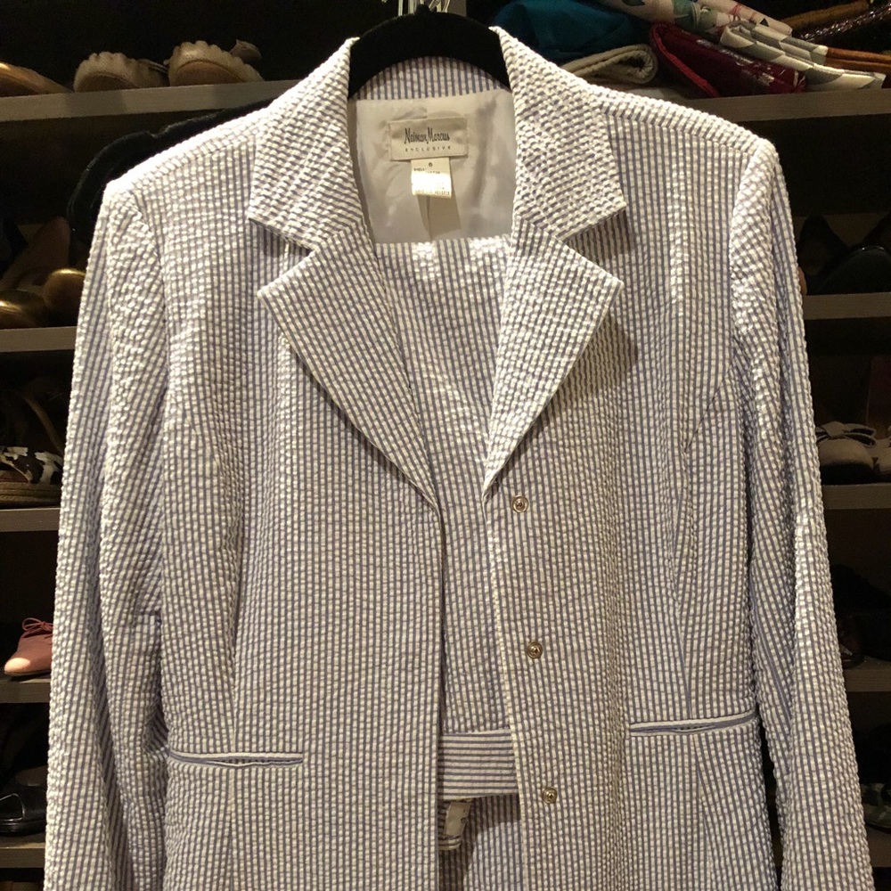 Neiman Marcus seersucker suit